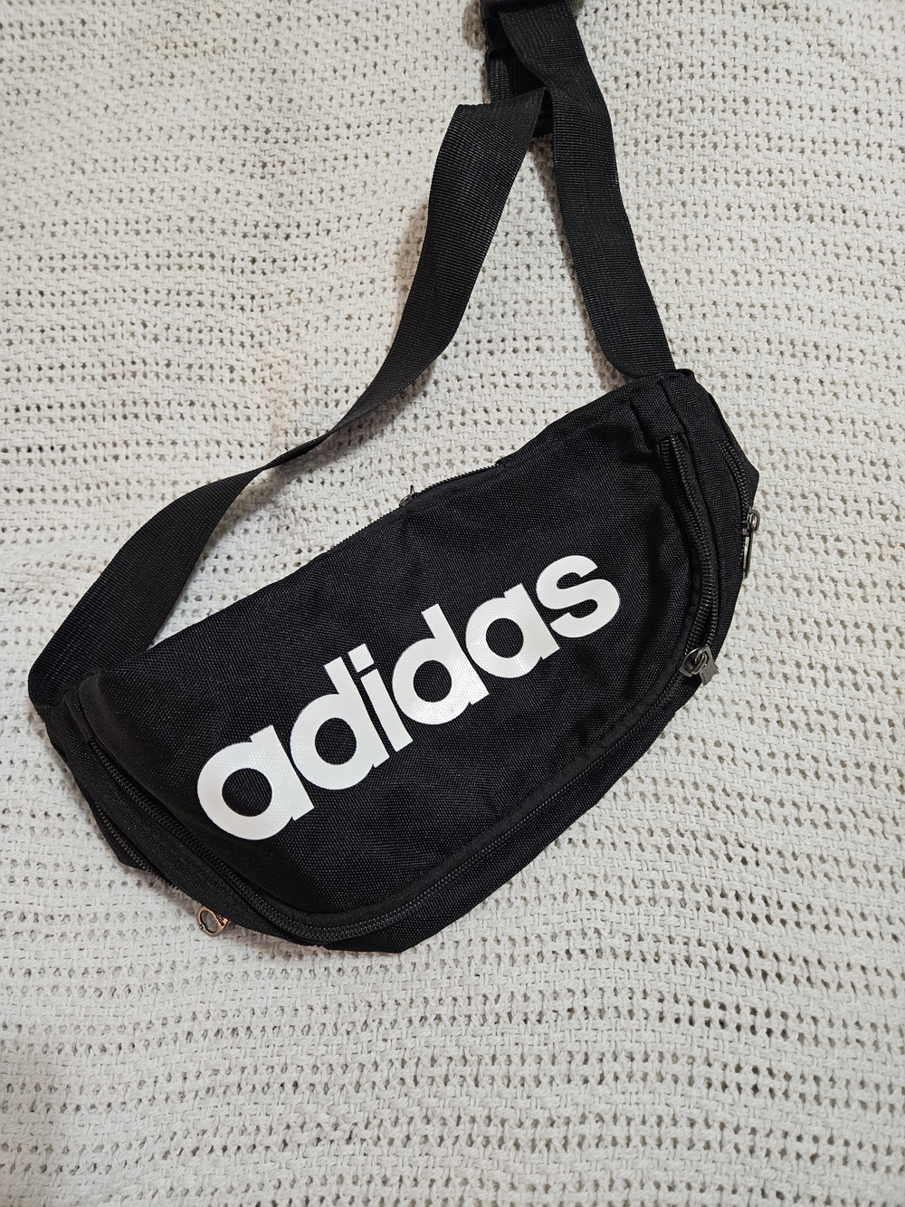 adidas Black Logo Waist Pack — Men's Belt Bag